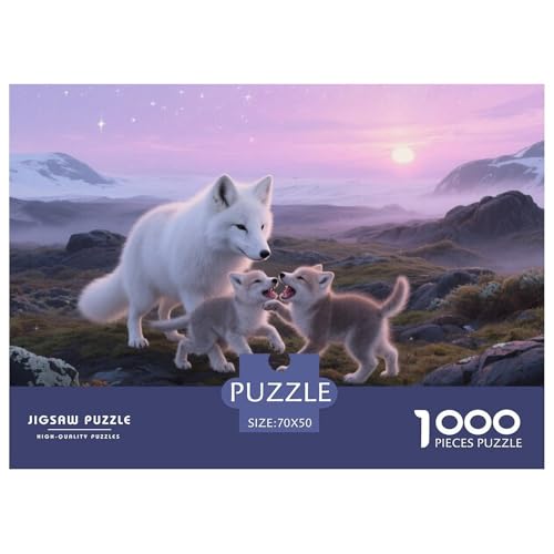 1000-teilige Wildtiere Geschicklichkeitsspiel Wolf Puzzles Für Erwachsen Lernspiel Premium Quality Geschenke Für Die Ganze Familie 70x50cm/1000pcs von UJSDVNNJJ