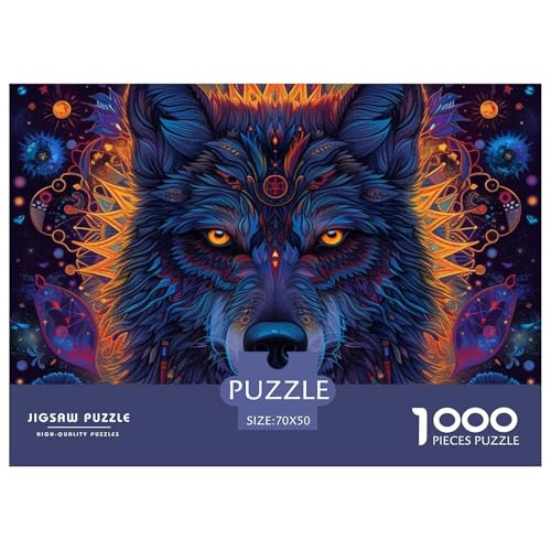 1000-teilige Wolf Geschicklichkeitsspiel Puzzles Für Erwachsen Lernspiel Premium Quality Stress Abbauen Für Die Ganze Familie 70x50cm/1000pcs von UJSDVNNJJ