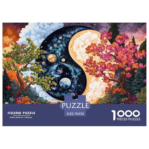 1000-teilige Yin-Yang Pädagogisches Spiel Puzzles Für Erwachsen Herausforderung Spielzeug Premium Quality Stress Abbauen Für Die Ganze Familie 70x50cm/1000pcs 1000-teilige Yin-Yang Pädagogisches Spiel Puzzles Für Erwachsen Herausforderung Spielzeug Premium Quality Stress Abbauen Für Die Ganze Familie 70x50cm/1000pcs von UJSDVNNJJ