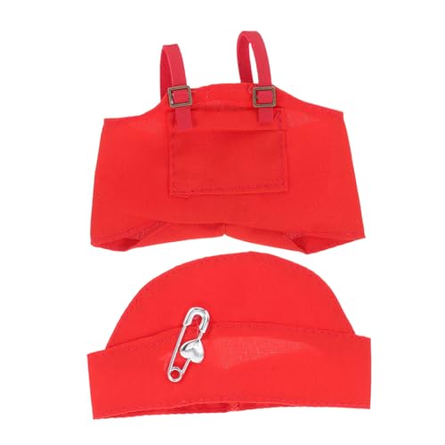 UKCOCO 1 Satz Bärenbekleidung für Plüschspielzeuge Rote Hosenträgerhose Hut für Puppenverkleidung Zubehör UKCOCO 1 Satz Bärenbekleidung für Plüschspielzeuge Rote Hosenträgerhose Hut für Puppenverkleidung Zubehör von UKCOCO