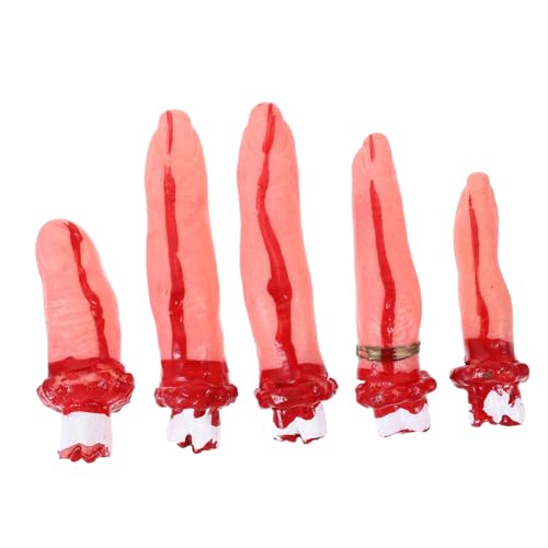 UKCOCO 1 Satz Halloween Fake Fingers Gruselige Vinyl Finger für Halloween Deko Partybedarf und Cosplay für Geisterhäuser und Scherzpartys von UKCOCO