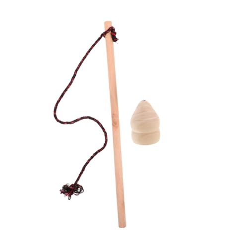 UKCOCO 1 Satz Holzkreisel Traditioneller Kreisel Rotierendes Kreiselspielzeug Tragbares Kinderspielzeug Kreiselspielzeug Für Draußen Kreiselspielzeug Holzkreisel Gyroskop von UKCOCO