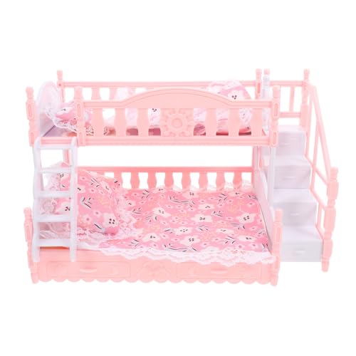 UKCOCO 1 Satz Puppenhaus Doppelstockbett mit Bettwäsche für Mädchen Miniaturmöbel für Puppen Kreatives für Fantasievolles Ergänzung für Puppenhäuser UKCOCO 1 Satz Puppenhaus Doppelstockbett mit Bettwäsche für Mädchen Miniaturmöbel für Puppen Kreatives für Fantasievolles Ergänzung für Puppenhäuser von UKCOCO