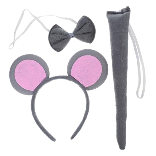 UKCOCO 1 Satz -Stirnband Halloween- -Ohr-Stirnband Mausohren-Haarband für Party Halloween Kostümzubehör Mausohren-Stirnbänder Cosplay-Kostüm-Party-Dekoration Stoff Grau von UKCOCO