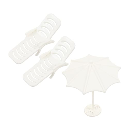 UKCOCO 1 Satz Sun Regenschirm Beach Stuhl Set Set Mini-Stuhl Mini-Ornament Mini -Hausdekoration Puppenstuhl Mini-Liegestuhl-Modell Stuhlmodell Mini-Hausverzierung Abs Weiß UKCOCO 1 Satz Sun Regenschirm Beach Stuhl Set Set Mini-Stuhl Mini-Ornament Mini -Hausdekoration Puppenstuhl Mini-Liegestuhl-Modell Stuhlmodell Mini-Hausverzierung Abs Weiß von UKCOCO