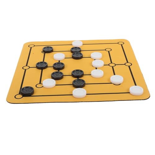 UKCOCO 1 Satz Tragbares Familienbrettspiel Morris Spielbrett für Partys und Zusammenkünfte Fördert Strategisches und Kreative Erinnerungen für Erwachsene von UKCOCO