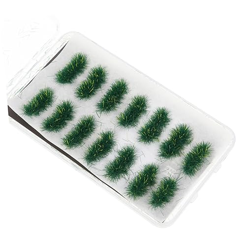 UKCOCO 1 Schachtel Künstliches Gras Cluster für Diorama Realistisches Miniatur Grün für Sandtisch und Landschaftsmodelle DIY Miniaturpflanzen Wintergrün Robust und Pflegeleicht von UKCOCO