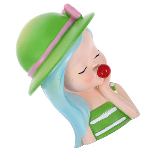 UKCOCO 1 Stück Cartoon Bubble Girl Figur Kuchenverzierung Lebendige Skulptur für Partys und Feiern Kreative Harz Deko Farben Zufällig Ornament für Geburtstagskuchen von UKCOCO