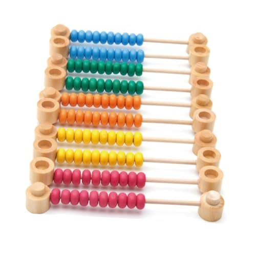 UKCOCO 1 Stück Holz Rechenrahmen Abacus Abnehmbares Rechenwerkzeug für Frühe Mathematikbildung Lernspielzeug für Schüler Bunt von UKCOCO
