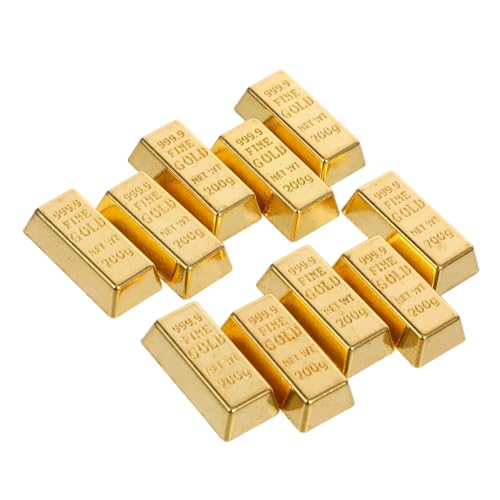 UKCOCO 10 Stück BRICS-Modell Simulation Minibar-Modell Modell Minibar Miniaturen winzige Spielsachen Miniaturmodell von Puppenhausverzierungen Legierung Golden von UKCOCO