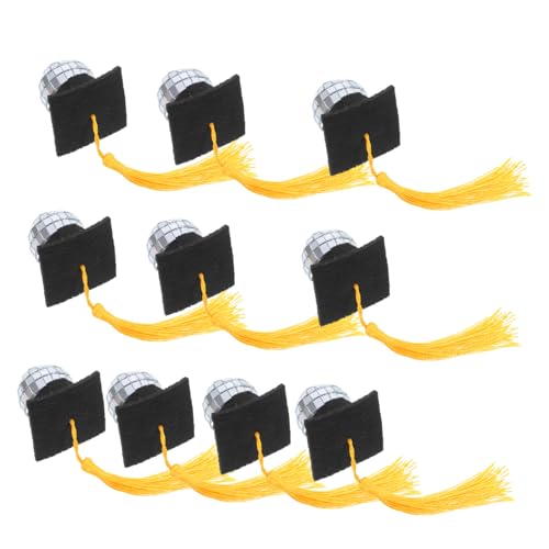 UKCOCO 10 Stück Kucheneinsatz für Abschlusssaison Abschlusskappendekorationen Mini-Abschlussquasten Cupcake-Topper mit Abschlussmotiv Abschlusskappe Schokoladendekorationen Schaum Golden UKCOCO 10 Stück Kucheneinsatz für Abschlusssaison Abschlusskappendekorationen Mini-Abschlussquasten Cupcake-Topper mit Abschlussmotiv Abschlusskappe Schokoladendekorationen Schaum Golden von UKCOCO