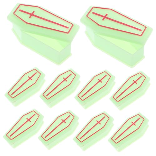 UKCOCO 10 Stück Leere Miniatur-Sargschachtel Kleiner Sarg Mini-Sarg Sargbehälter aus Kunststoff Sarg-Stütze Plastik Light Green UKCOCO 10 Stück Leere Miniatur-Sargschachtel Kleiner Sarg Mini-Sarg Sargbehälter aus Kunststoff Sarg-Stütze Plastik Light Green von UKCOCO