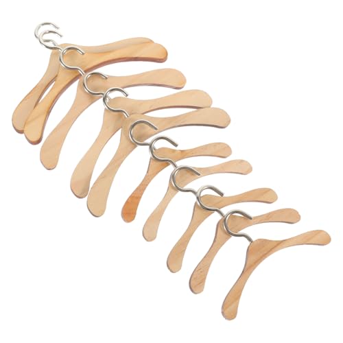 UKCOCO 10 Stück Mini Puppenkleiderbügel aus Holz für Puppenbekleidung Praktische Mini Hänger für Puppenhaus Zubehör und Dekoration UKCOCO 10 Stück Mini Puppenkleiderbügel aus Holz für Puppenbekleidung Praktische Mini Hänger für Puppenhaus Zubehör und Dekoration von UKCOCO