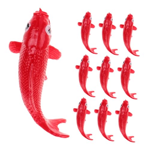 UKCOCO 10 Stück Miniatur-Koi-Fische Aquarien Dekoration Koi Fische Dekoration Dekorative Fische Realistische Koi Modelle Koi Figuren Set Kleines Tiermodell aus Harz Desktop-Fischdekor rot UKCOCO 10 Stück Miniatur-Koi-Fische Aquarien Dekoration Koi Fische Dekoration Dekorative Fische Realistische Koi Modelle Koi Figuren Set Kleines Tiermodell aus Harz Desktop-Fischdekor rot von UKCOCO