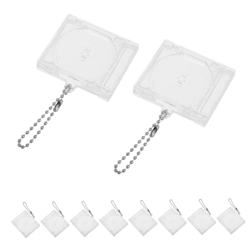 UKCOCO 10 Stück Schulbeutel Anhängerbox Mini-CD-Hülle Klare CD-Hülle CD-Schlüsselbund Mini-CD-Schlüsselanhänger CD-Vitrine Mini-Album-Schlüsselanhänger Abs Transparent UKCOCO 10 Stück Schulbeutel Anhängerbox Mini-CD-Hülle Klare CD-Hülle CD-Schlüsselbund Mini-CD-Schlüsselanhänger CD-Vitrine Mini-Album-Schlüsselanhänger Abs Transparent von UKCOCO