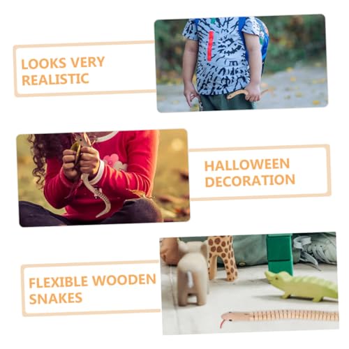 UKCOCO 10 Stück Teiliges Flexible Holzschlangen Realistische Bewegliche Holz Gelenk Schlangen für Halloween Kinderpartys Dekoration und Lustige Streiche UKCOCO 10 Stück Teiliges Flexible Holzschlangen Realistische Bewegliche Holz Gelenk Schlangen für Halloween Kinderpartys Dekoration und Lustige Streiche von UKCOCO