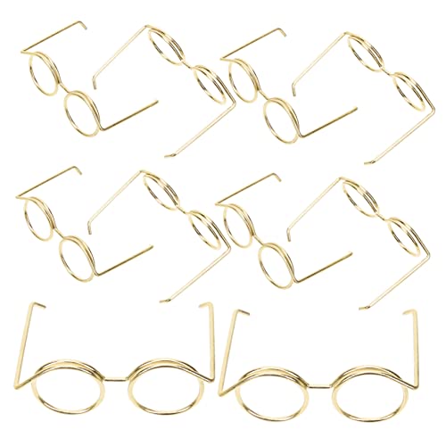 UKCOCO 10 Stück Teiliges Mini Puppenbrille Rimmed Eyewear für Puppen Accessoires für Puppenhaus zum Verkleiden und Fotografieren von UKCOCO