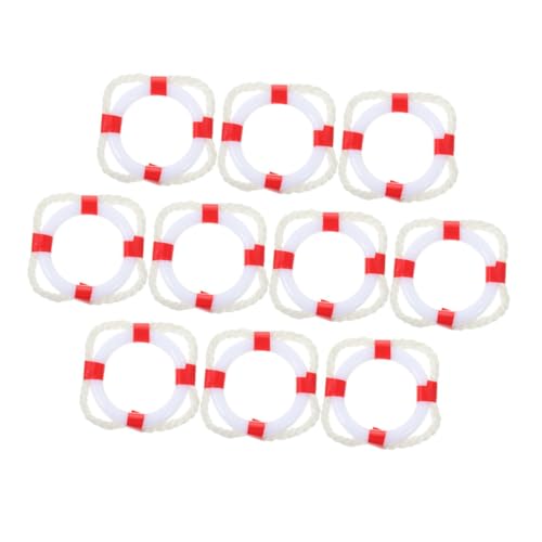 UKCOCO 10 Stück Teiliges Mini Schwimmring Modell Mediterraner Stil Dekorative Rettungsring Miniatur für Puppenhaus Handgefertigte Kleine Badezimmerschmuck Kompakte für Strand und UKCOCO 10 Stück Teiliges Mini Schwimmring Modell Mediterraner Stil Dekorative Rettungsring Miniatur für Puppenhaus Handgefertigte Kleine Badezimmerschmuck Kompakte für Strand und von UKCOCO