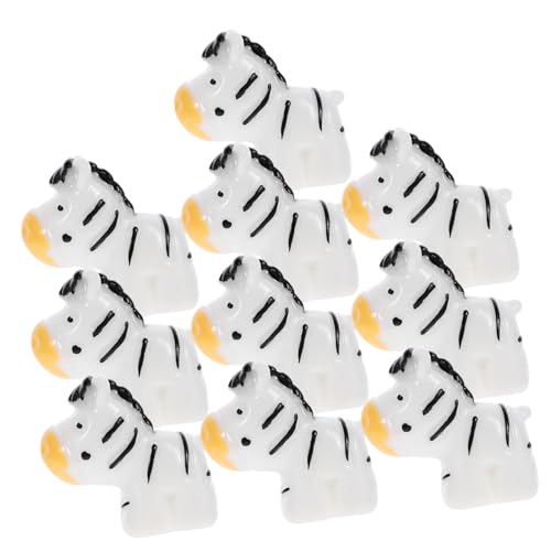 UKCOCO 10 Stück Teiliges Mini Zebra Dekorationsset für Wohnräume Einzigartige Figuren für Sukkulenten und Mikrolandschaften Sicher und Geruchlos für Zuhause Schreibtisch und Partys von UKCOCO