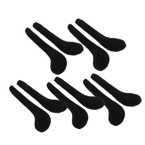 UKCOCO 10 Stück Teiliges Schwarze Plüsch Puppenbeine Gefüllt DIY Puppe Zubehör für Handgemachte Stoffpuppen Kreative Puppenfüße Zubehör von UKCOCO