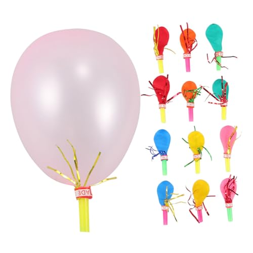 UKCOCO 100 Stück Luftballon-Pfeifenspielzeug für Party aufdecken Dekorationen Karnevalsballons Hornblase Geräuschmacher Geburtstagsfeiergebläse Pfeifenballon Geburtstags-Gebläse Plastik von UKCOCO