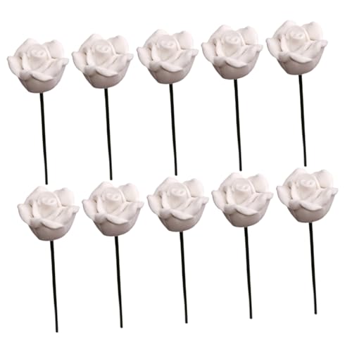 UKCOCO 10Stücke Dekorationsset DIY Modellierspielzeug für Puppenhaus Blumen für Wohnzimmer Szenen Hochwertige und Langlebige Miniaturornamente von UKCOCO