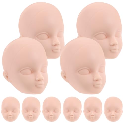 UKCOCO 10Stücke Teiliges Handgefertigter Puppenköpfe für DIY Projekte Vielseitige Puppenteile für Make Up und Dekoration Leichtes Sicheres und Langlebiges Material für Kreative von UKCOCO