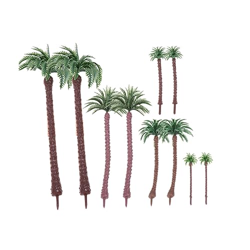 UKCOCO 10Stücke Teiliges Kunststoff Palmenbaum Modell für DIY Mini Kokosnuss für Realistische Dekorationen Mikrolandschaften von UKCOCO