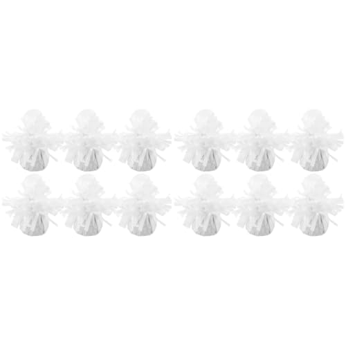 UKCOCO 12 Stück Ballongewicht-Anhänger, Helium-Ballongewichte - 1,04 Kg Helium Ballongewichte Kegel für Party-Dekoration, Hochzeit, Geburtstag, Weiß, PVC UKCOCO 12 Stück Ballongewicht-Anhänger, Helium-Ballongewichte - 1,04 Kg Helium Ballongewichte Kegel für Party-Dekoration, Hochzeit, Geburtstag, Weiß, PVC von UKCOCO