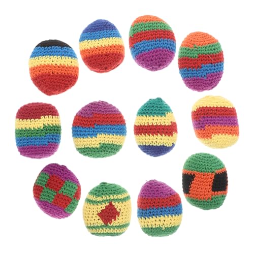UKCOCO 12 Stück Gehäkelte Jonglierbälle für Weiche Sandsäcke für Wurfspiele Buntes Kick Sack für Drinnen und Draußen für Kleinkinder und Kreative Spielstunden UKCOCO 12 Stück Gehäkelte Jonglierbälle für Weiche Sandsäcke für Wurfspiele Buntes Kick Sack für Drinnen und Draußen für Kleinkinder und Kreative Spielstunden von UKCOCO