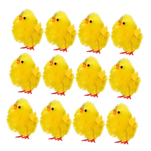 UKCOCO 12 Stück Osterdeko-küken Osterschmuck Partyspielzeug Für Küken Lustiges Küken Ostern Ostereierfüller Yellow Chemiefaser Und Kunststoff UKCOCO 12 Stück Osterdeko-küken Osterschmuck Partyspielzeug Für Küken Lustiges Küken Ostern Ostereierfüller Yellow Chemiefaser Und Kunststoff von UKCOCO