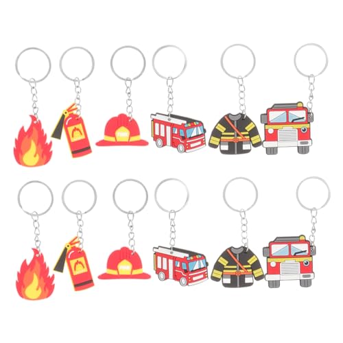 UKCOCO 12 Stück Teiliges Feuerwehr Schlüsselanhänger mit Feuerwehrwagen Anhänger Dekorativ und Praktisch Robust Feuerwehr für Kindergeburtstag und Feuerwehrfans UKCOCO 12 Stück Teiliges Feuerwehr Schlüsselanhänger mit Feuerwehrwagen Anhänger Dekorativ und Praktisch Robust Feuerwehr für Kindergeburtstag und Feuerwehrfans von UKCOCO