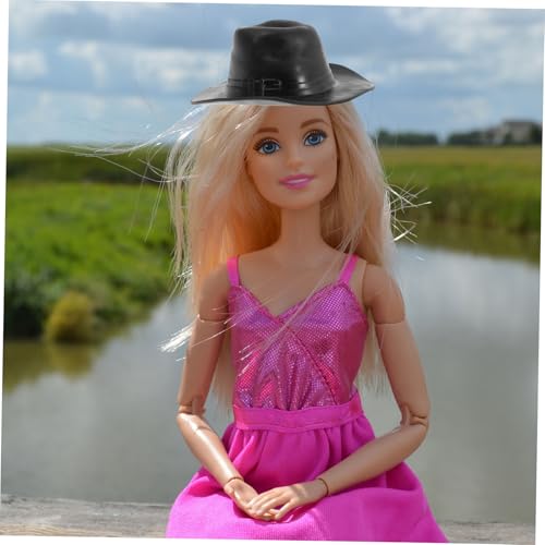 UKCOCO 12 Stück Teiliges Miniatur Cowboy Hüte aus Kunststoff Leichte Mini Hüte für Puppen DIY Bastelaccessoires für Miniatur Szenen Puppenhäuser und Geschenkideen von UKCOCO