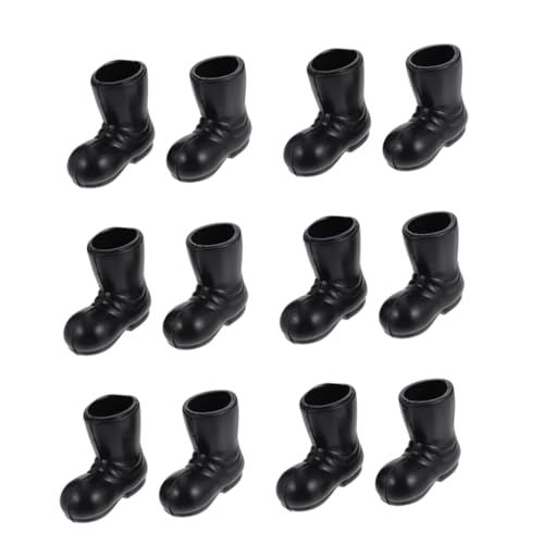 UKCOCO 12 Stück Teiliges Miniatur Weihnachtsmann Stiefel Leichte Kunststoff Deko für Puppenhaus DIY Bastelbedarf Tischdeko und Fotorequisiten zu Weihnachten von UKCOCO