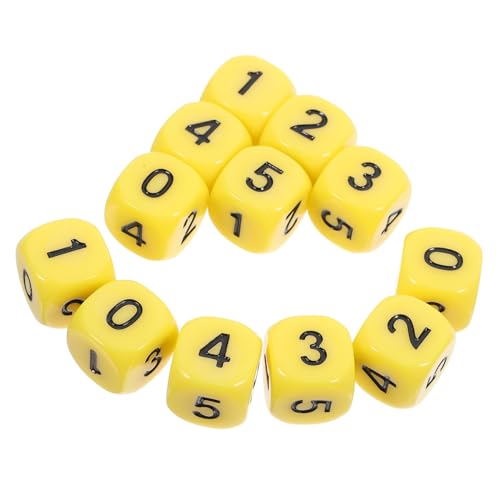 UKCOCO 12 Stück Teiliges mit Kleinen Nummerierten Würfeln Seitige Ziffernwürfel für Brettspiele Spielaccessoires für Mathe Lernspiele und Partys von UKCOCO