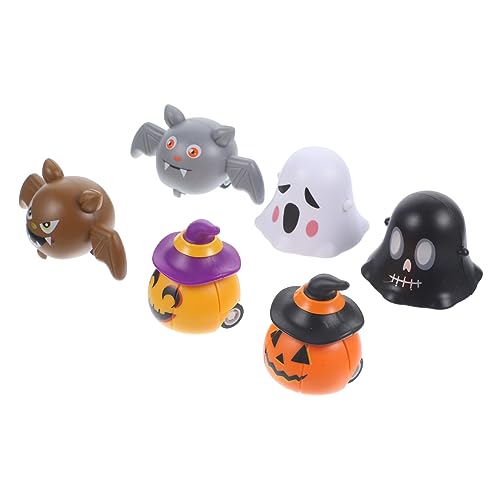 UKCOCO 12Stücke Halloween Rückziehspielzeuge für Lustige für Kindergeburtstage oder Halloween Partys Langlebiges Kunststoffspielzeug mit Bunten Designs von UKCOCO