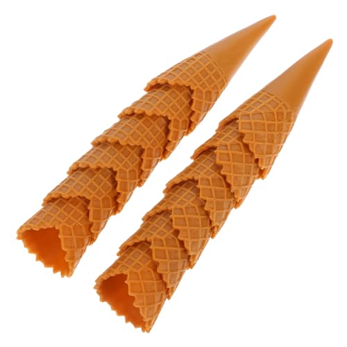 UKCOCO 12Stücke Mini Eistüten Modell Realistische Künstliche Eistüten Deko für DIY Flexibles PVC Wiederverwendbar für Fotografie und Dekoration Simulierte Eistüte von UKCOCO