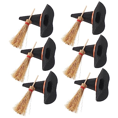 UKCOCO 12Stücke Mini Hexenhüte und Besen Puppenhaus Zubehör für Halloween Deko Mini Hüte Besen Requisiten für Miniaturhäuser und DIY Projekte UKCOCO 12Stücke Mini Hexenhüte und Besen Puppenhaus Zubehör für Halloween Deko Mini Hüte Besen Requisiten für Miniaturhäuser und DIY Projekte von UKCOCO