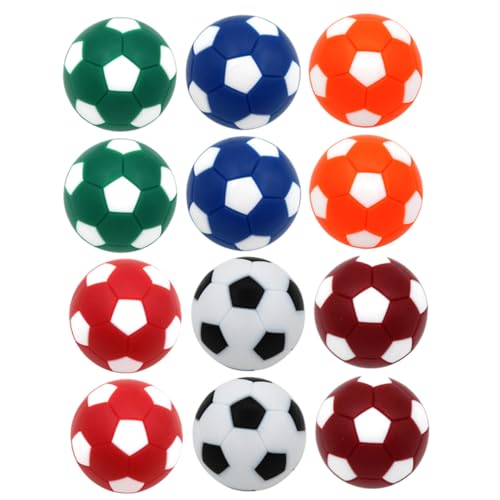 UKCOCO 12Stücke Mini Tischfußball Ersatzbälle Kunststoff Tischfußball Zubehör Farben Weiß Weiß Orange Weiß Rot Weiß Weiß Weiß von UKCOCO