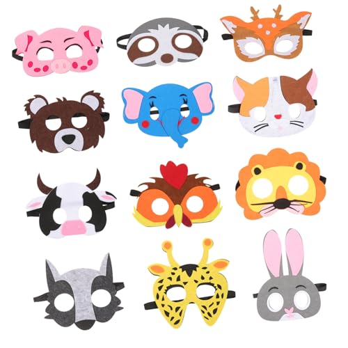 UKCOCO 12Stücke Teiliges Tier Cosplay Masken für Lustige Filzmasken für Halloween Geburtstagsfeiern und Karneval Tiermasken mit Realistischen Designs UKCOCO 12Stücke Teiliges Tier Cosplay Masken für Lustige Filzmasken für Halloween Geburtstagsfeiern und Karneval Tiermasken mit Realistischen Designs von UKCOCO