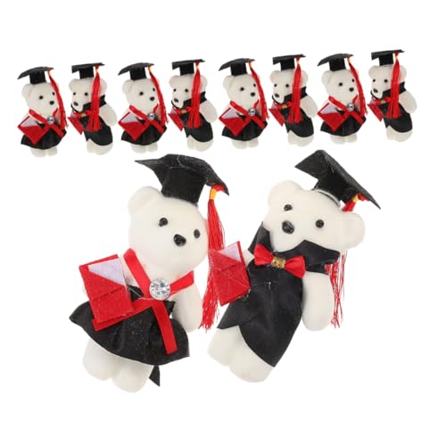 UKCOCO 12pcs Abschlussbär Plüsch Mit Grad Cap Nettiges Bärenpuppen -stofftier Mit Cap Graduation Stoffed Bear Für Die Abschlussfeier Der Abschlussfeier von UKCOCO