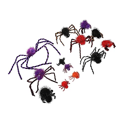 UKCOCO 13Stücke Teiliges mit Gefälschten Haarigen Spinnen für Halloween Dekoration Beängstigende Spinnen für Halloween Partys Cosplay und Spukhäuser für Erwachsene von UKCOCO