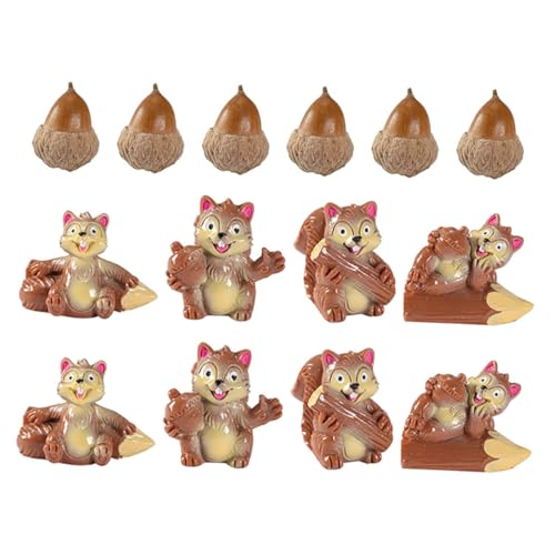 UKCOCO 14 Stück Eichhörnchen-Puppe Eichhörnchen Zubehör Minifiguren zum Verstecken Mini-Tierfiguren zum Verstecken Realistisches Eichhörnchen kleine Figuren Mini-Eichhörnchen Harz Kaffee UKCOCO 14 Stück Eichhörnchen-Puppe Eichhörnchen Zubehör Minifiguren zum Verstecken Mini-Tierfiguren zum Verstecken Realistisches Eichhörnchen kleine Figuren Mini-Eichhörnchen Harz Kaffee von UKCOCO