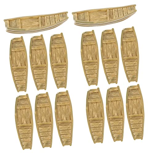 UKCOCO 15 Stück Teiliges Resin Boot Modell Deko Miniatur Fischerboot für Tischdekoration Geeignet für Garten und Büro Langlebige Harzmaterialien Niedliches Design von UKCOCO