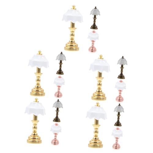 UKCOCO 15stücke Miniatur Tischlampen Für Retro Design Dekorativ Und Für Mini-Haus Szenen Gold Roségold Braun von UKCOCO