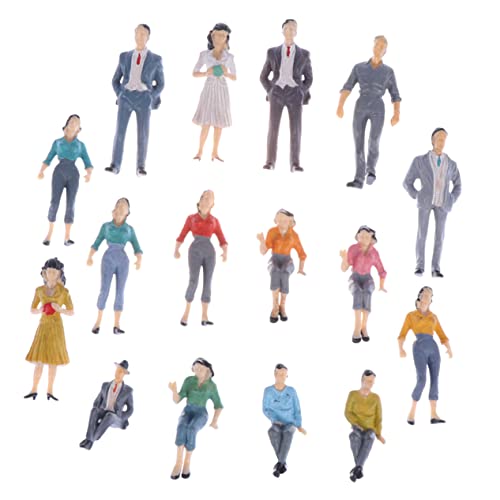 UKCOCO 16 Stück Teiliges Miniaturfiguren für Szenen Bunte Menschenmodelle Langlebigem Kunststoff für Modellbau Architektur und Schulprojekte Zufälliger Stil Zufällige von UKCOCO