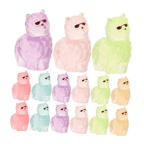 UKCOCO 18 Stück Leuchtende Sonnenbrille Alpaka -Puppe Figuren Opalkristall handgefertigter Kristall Katzenfigur Katzenschreibtisch mach es mini kristall Katze süßer Kristall Harz UKCOCO 18 Stück Leuchtende Sonnenbrille Alpaka -Puppe Figuren Opalkristall handgefertigter Kristall Katzenfigur Katzenschreibtisch mach es mini kristall Katze süßer Kristall Harz von UKCOCO