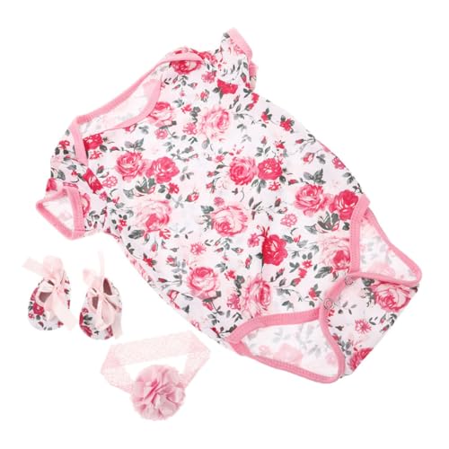 UKCOCO 1Satz Babypuppen Teiliges Outfit mit Kleid Schuhen und Blumenstirnband für Puppen Sommermode für Puppen Niedliches Design für Puppenliebhaber UKCOCO 1Satz Babypuppen Teiliges Outfit mit Kleid Schuhen und Blumenstirnband für Puppen Sommermode für Puppen Niedliches Design für Puppenliebhaber von UKCOCO