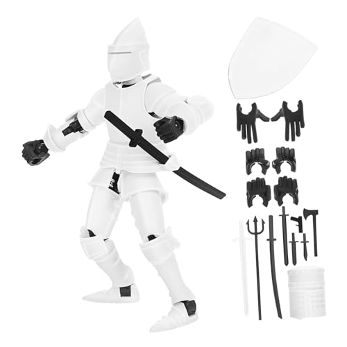 UKCOCO 1Satz Bewegliche Ritter Actionfigur mit und Helmen Spielzeugroboterfigur für Vielseitig Einsetzbar Regal Dekoration und Desktop Ornament von UKCOCO