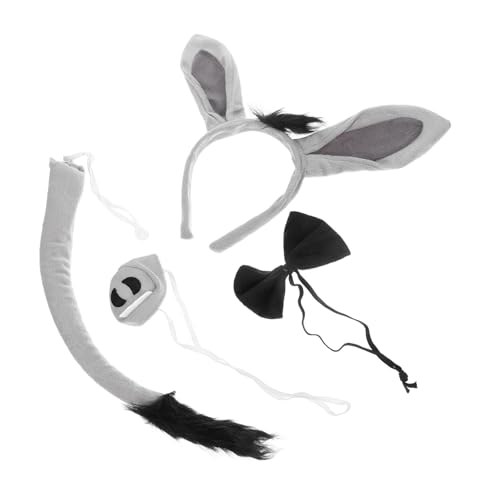 UKCOCO 1Satz Eselsohren Stirnband für Lustiges Halloween Kostümzubehör mit Bowtie für Rollenspiele und Tier Cosplay Partys und Festlichkeiten von UKCOCO